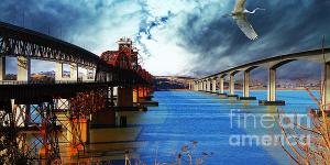 The Three Benicia-Martinez Bridges - A Journey Through Time . By Wingsdomain.com